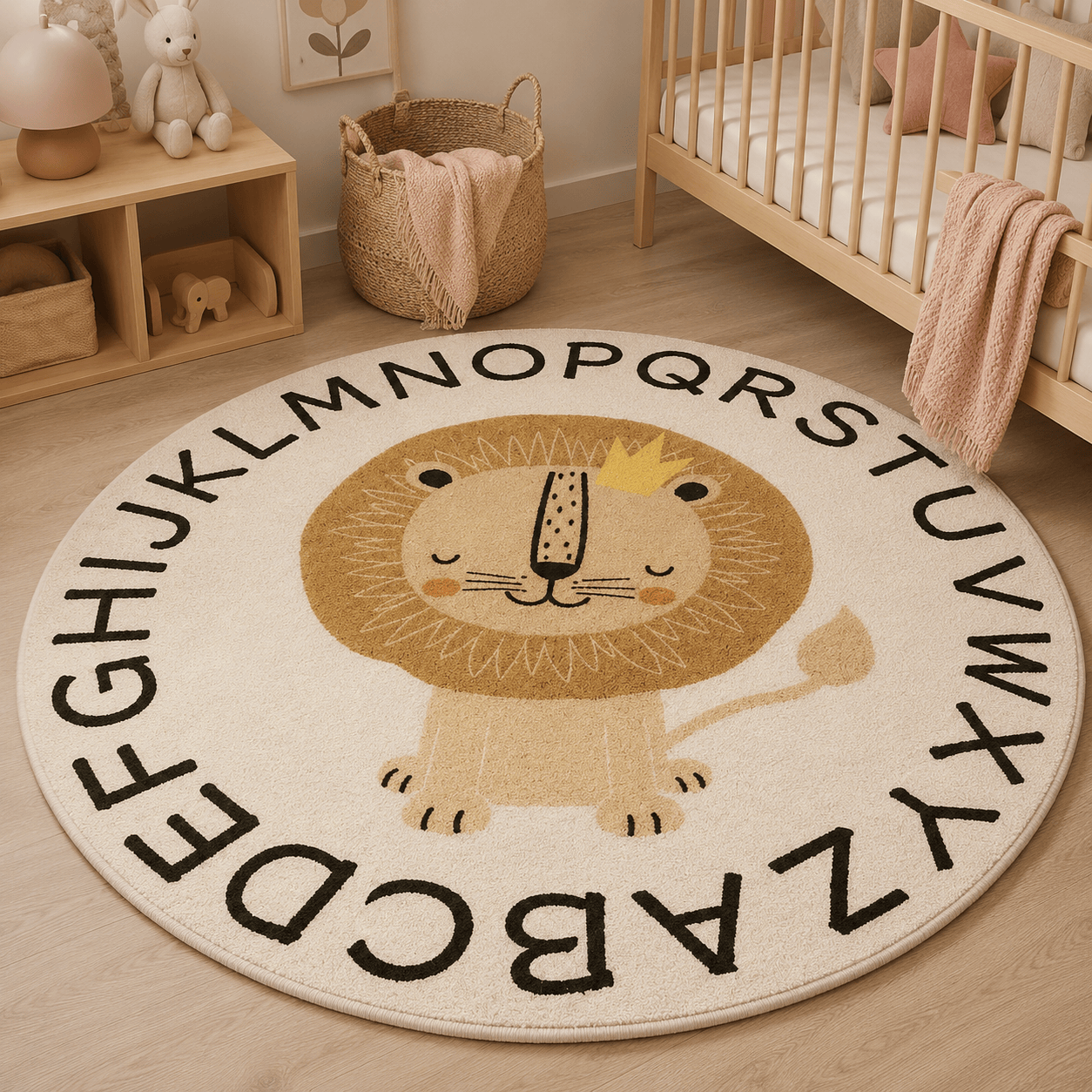 Cocon Montessori Tapis Rond Moelleux Chambre Enfant