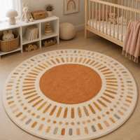 Cocon Montessori Tapis Rond Moelleux Chambre Enfant