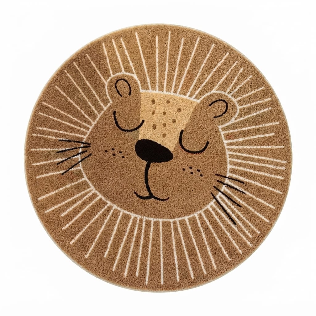 Cocon Montessori Tapis Rond Moelleux Chambre Enfant