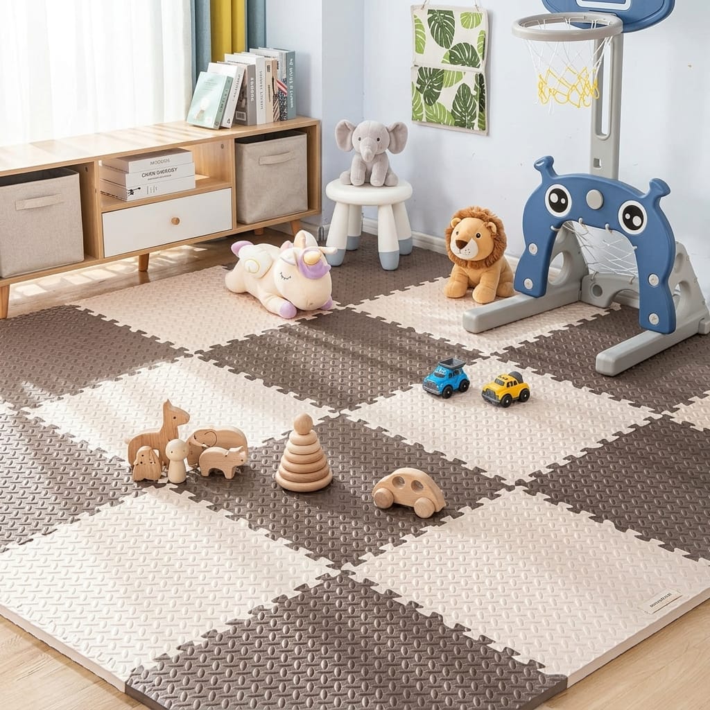 Cocon Montessori Tapis Sol Enfant Dalle Mousse