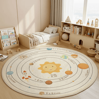 Cocon Montessori Tapis Système Solaire Enfant Rond pour Chambre