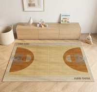 Cocon Montessori Tapis Terrain de Basket et Football Enfant