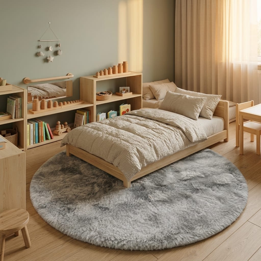 Cocon Montessori Tapis Uni Tout Doux