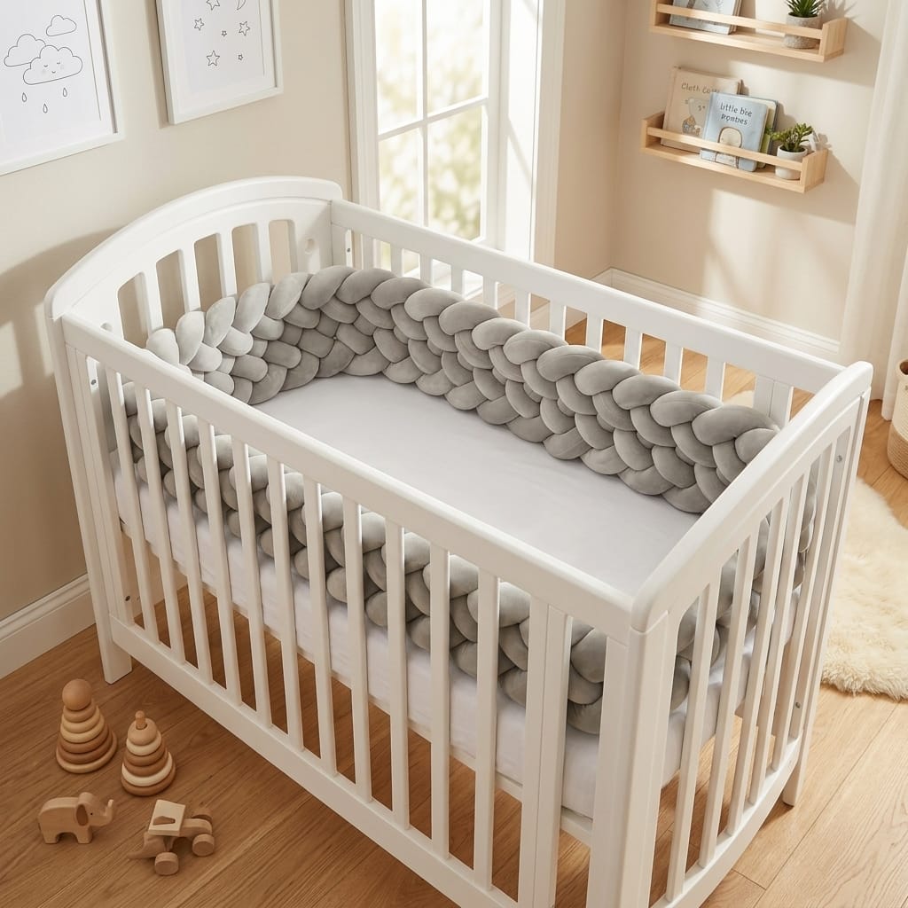 Cocon Montessori Tour De Lit Tressé En Peluche Pour Bébé